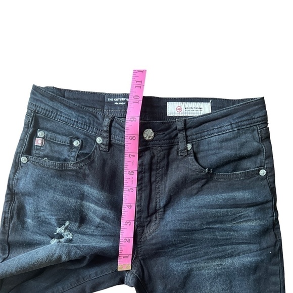 AG Adriano Goldschmied Kid’s The Knit Stryker Black Slim Straight Jeans, Size 14 - Picture 7 of 9